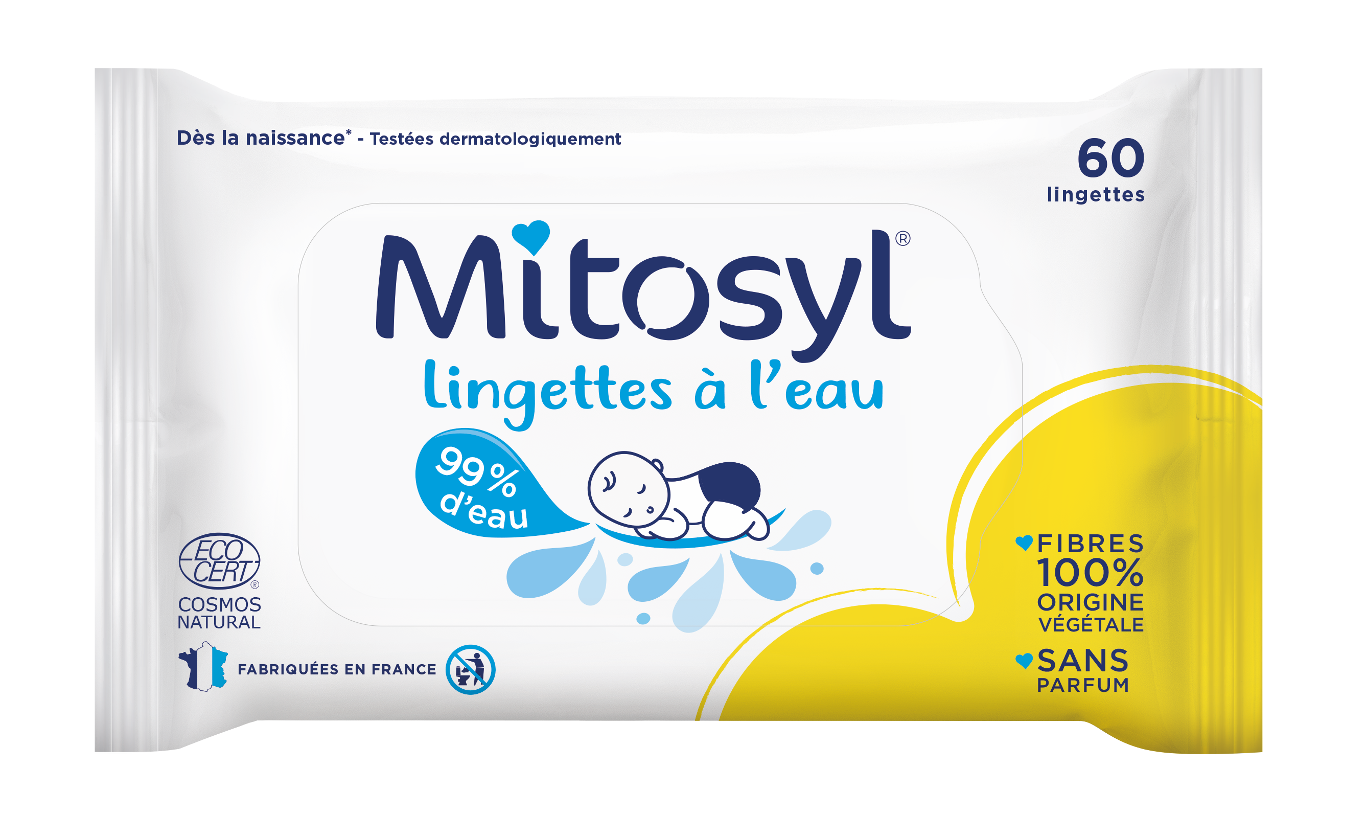 Mitosyl lingettes à l'eau pack unitaire