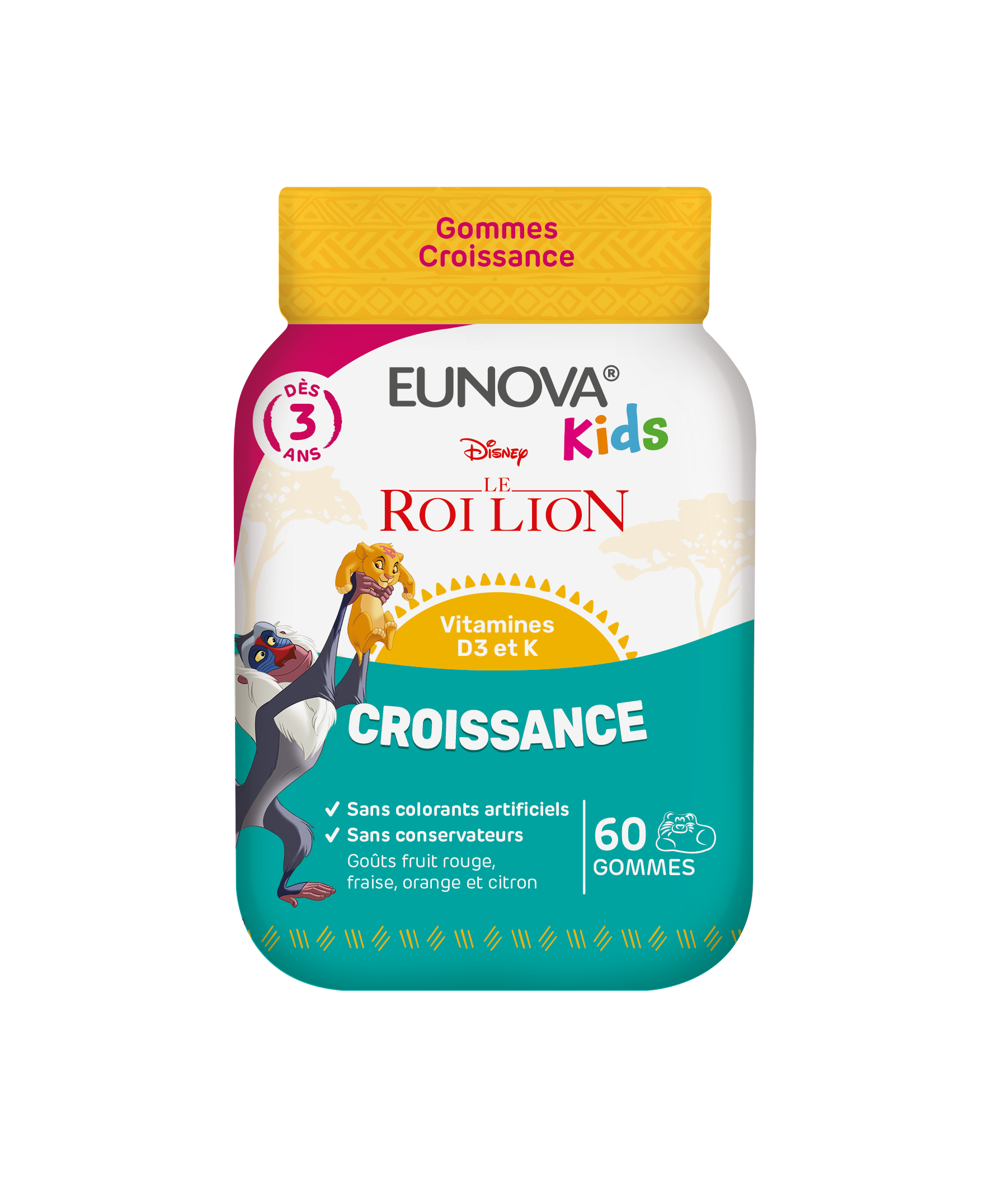 CROISSANCE EUNOVA KIDS 50 GOMMES . 60 GOMMES